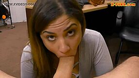 Hot babe gets nailed by pervert pawn keeper in reality