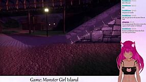 Vtuber Facesitting Monster Girl In Island Game?