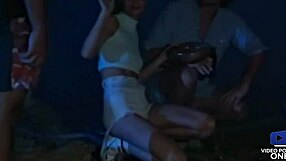 Charlene Roben Jolie Blackette fucked outdoors at night