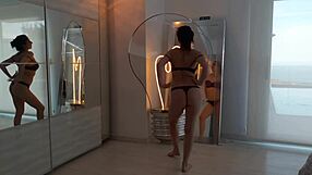 Watch Antonia Sainz rip her clothes off!