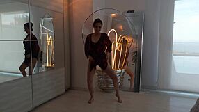 Watch Antonia Sainz rip her clothes off!