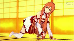 Asuna Gives Detailed Jerk Off Instructions with Pussy Play and Cum Countdown in Anime Roleplay