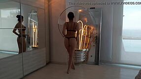 Watch Antonia Sainz rip her clothes off!