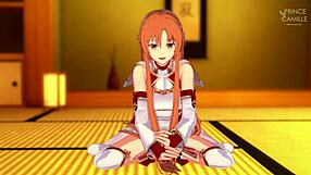 Asuna Gives Detailed Jerk Off Instructions with Pussy Play and Cum Countdown in Anime Roleplay