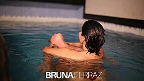Bruna Ferraz and Marcia Imperator Get Wild in Pool Lesbian Action