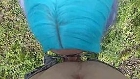 Vulgar Teen Student Performs Nasty Blowjob and Cumshot in Public Outdoor Park