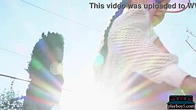 Big Ass Teen Lauryn Wolfe Strips Outdoors