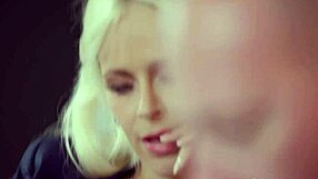 double penetrated euro babe getting facialized hard