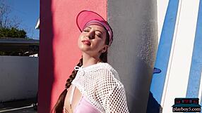 Big Ass Teen Lauryn Wolfe Strips Outdoors