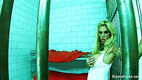 Feeling So Lonely in Jail Cell, Brooke Bannner Touches Herself Deep