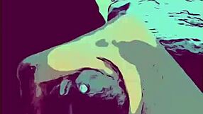 masturbating for love in cartoon style