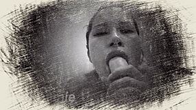 Asian slut deepthroats natural tits in pov