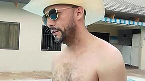 I fucked her in the pool and gave her a delicious cum bath.