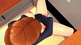 Kugisaki Nobara Moaning During Masturbation and Sex in Hentai!