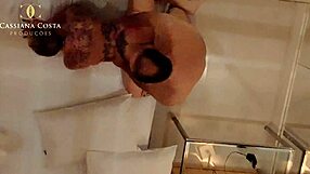 Cassi performs handjob and cowgirl riding with big tits in homemade doggystyle fucking