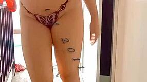 Yo, check it out! This single mommy’s got a killer booty and loves solo anal play with her shaved pussy.