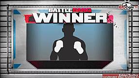 blonde slut with natural boobs bangs in boxing ring