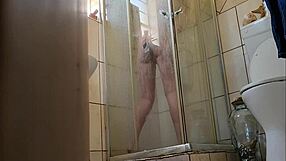 Caught Stepmom Fucking Herself With Dildo In Shower!