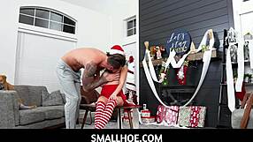 Hey, unwrap this tiny teen Christmas gift now!