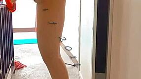 Yo, check it out! This single mommy’s got a killer booty and loves solo anal play with her shaved pussy.