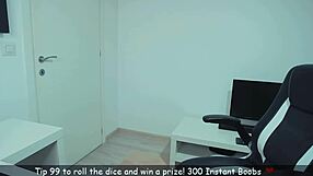 Does this slut finger herself on webcam at the office?