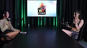 Debora Andrade in Sheer Red Lingerie