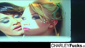 Madison Scott and Charley engage in passionate lesbian fucking with oral and big tits