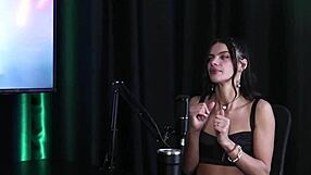 Debora Andrade in Sheer Red Lingerie