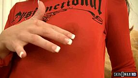 Aalyiah love masturbates in orange leggings