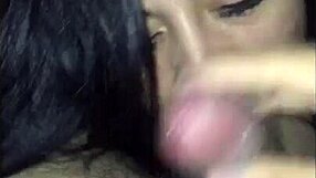 Brunette Performs Intense Blowjob In Tahiti, Ending With Cumshot.