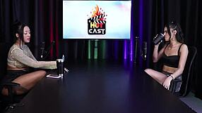 Debora Andrade in Sheer Red Lingerie