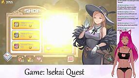 Vtuber Lewdneko's Lewd Isekai Quest with Big Tits Creampie