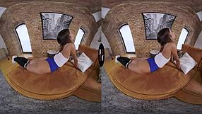 POV Brunette Wanks in Virtual Taboo Scene