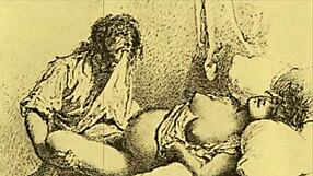 Detailed Vintage Erotic Comic Illustration