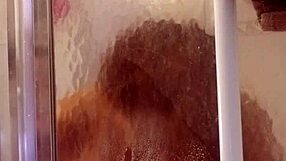 Shy milf showers and shaves her smooth big ass daily.