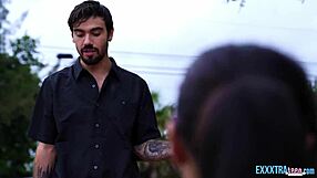 Teen Alicia Reign drilled hard by tattooed Nade Nasty.