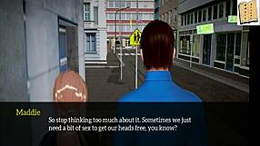 Teen bent over in doggystyle with small tits in hentai family series.