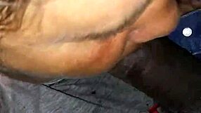 Buiten pijpsessie met een harde pik klaar om te knallen.