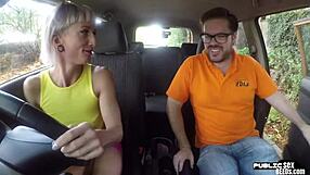 German Woman Publicly Rides Driving Instructor With Big Nipples!