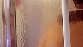 Shy milf showers and shaves her smooth big ass daily.