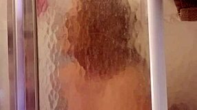 Shy milf showers and shaves her smooth big ass daily.