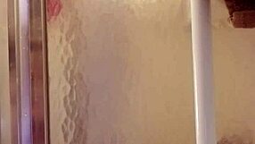 Shy milf showers and shaves her smooth big ass daily.