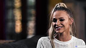 Emma Hix and Gabbie Carter attempt lame roleplay with licking