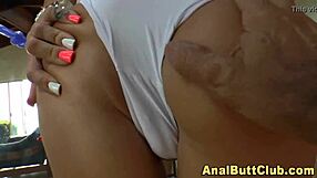 The shaking ass slut engages in anal play with toys and dildo.