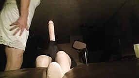 Curious about what’s under those panties on this stunning shemale in pantyhose?