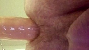 Wow! Watch This Gay Guy Struggle To Fit A Huge Dildo In His Tight Ass. Can He Do It?