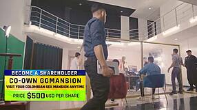 latina redhead slaps big ass in lesbian scene at ggmansion