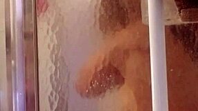 Shy milf showers and shaves her smooth big ass daily.