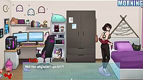 Milf brunette blowjob and cumshot in house chores