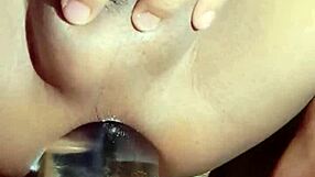 Myanmar gay guy inserting homemade toy in ass!